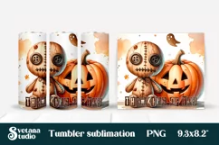 Halloween tumbler wrap | Voodoo doll PNG Product Image 3