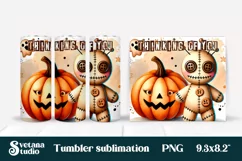 Halloween tumbler wrap | Voodoo doll PNG Product Image 4