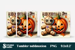 Halloween tumbler wrap | Voodoo doll PNG Product Image 3
