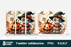 Halloween tumbler wrap | Voodoo doll PNG Product Image 5