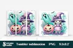 Halloween tumbler wrap | Voodoo doll PNG Product Image 2