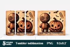 Halloween tumbler wrap | Voodoo doll PNG Product Image 4