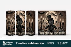 Halloween tumbler wrap | Voodoo doll PNG Product Image 3