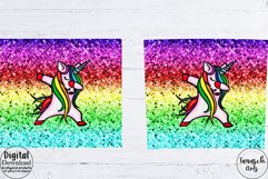 Glitter dabbing unicorn 20oz Tumbler Sublimation Product Image 3