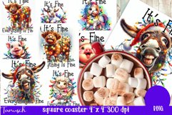 funny christmas funny SQUARE COASTER BUNDLE Product Image 2