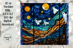 stained glass halloween sublimation 20oz tumbler design Product Image 3