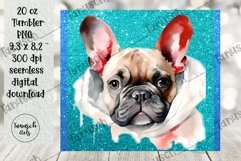 20oz glitter tumbler peeking dog mix breeds Sublimation Product Image 14