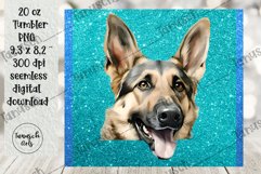 20oz glitter tumbler peeking dog mix breeds Sublimation Product Image 12