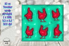3d puff chicken sublimation tumbler, 3d inflate wrap Bundle Product Image 7