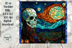 stained glass halloween sublimation 20oz tumbler design Product Image 2