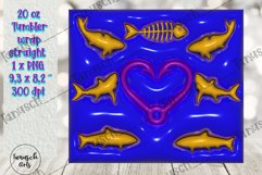 3d puff fishing sublimation tumbler, 3d inflate wrap Bundle Product Image 3