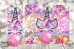 Glitter unicorn bubble gum 20oz Tumbler Sublimation BUNDLE Product Image 3