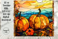 stained glass pumpkin sublimation 20oz tumbler FALL Product Image 3