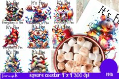 funny christmas funny SQUARE COASTER BUNDLE Product Image 3