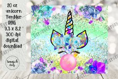 Glitter unicorn bubble gum 20oz Tumbler Sublimation BUNDLE Product Image 8