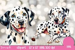 watercolor Dalmatian clipart Dog sublimation PNG Product Image 3