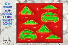 3d puff camping sublimation tumbler, 3d inflate wrap Product Image 3