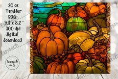 stained glass pumpkin sublimation 20oz tumbler FALL Product Image 3