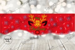 3d inflated MY FIRST CHRISTMAS sublimation wine tumbler Wrap Product Image 3