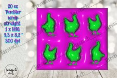 3d puff chicken sublimation tumbler, 3d inflate wrap Bundle Product Image 8