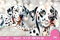 watercolor Dalmatian clipart Dog sublimation PNG Product Image 4