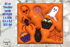 3d puff halloween sublimation tumbler, 3d inflate wrap Product Image 3