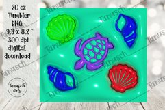 3d puff mermaid friends sublimation tumbler, 3d inflate wrap Product Image 2