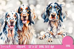 watercolor English Setter clipart Dog sublimation PNG Product Image 4