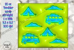 3d puff camping sublimation tumbler, 3d inflate wrap Product Image 3