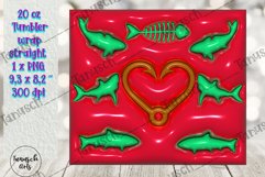 3d puff fishing sublimation tumbler, 3d inflate wrap Product Image 3
