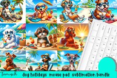 funny dog on beach HOLIDAY mouse pad sublimation BUNDLE PNG Product Image 5