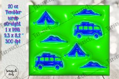 3d puff camping sublimation tumbler, 3d inflate wrap Product Image 3