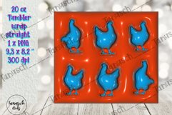 3d puff chicken sublimation tumbler, 3d inflate wrap Product Image 3