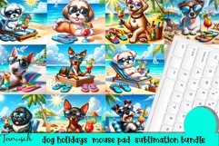 funny dog on beach HOLIDAY mouse pad sublimation BUNDLE PNG Product Image 6
