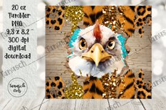 20 oz Tumbler peeking Chicken through wall hole Sublimation Product Image 3