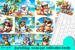 funny dog on beach HOLIDAY mouse pad sublimation BUNDLE PNG Product Image 8
