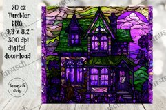 stained glass halloween sublimation 20oz tumbler design Product Image 2