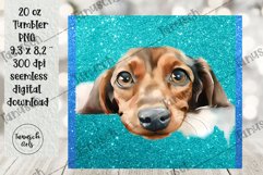 20oz glitter tumbler peeking dog mix breeds Sublimation Product Image 10