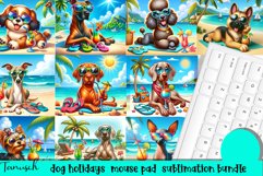 funny dog on beach HOLIDAY mouse pad sublimation BUNDLE PNG Product Image 9