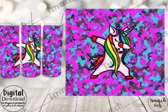 Camouflage dabbing unicorn 20oz Tumbler Sublimation BUNDLE Product Image 2