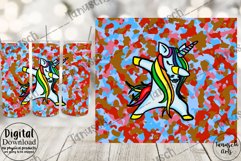 Camouflage dabbing unicorn 20oz Tumbler Sublimation BUNDLE Product Image 3
