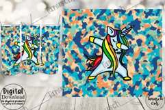 Camouflage dabbing unicorn 20oz Tumbler Sublimation BUNDLE Product Image 4