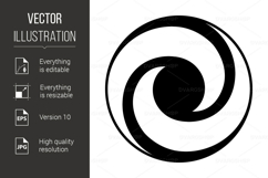 A circular logo in the shape of a spiral, Product Image 1