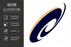 A circular logo in the shape of a spiral, Product Image 1