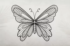 Butterfly Mandala SVG Glitter Butterfly Clipart Sublimation Product Image 2