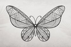 Butterfly Mandala SVG Glitter Butterfly Clipart Sublimation Product Image 2