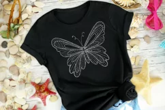Butterfly Mandala SVG Glitter Butterfly Clipart Sublimation Product Image 1