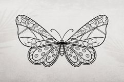 Butterfly Mandala SVG Glitter Butterfly Clipart Sublimation Product Image 2