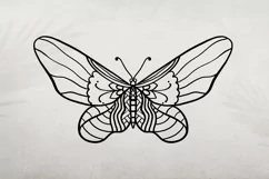 Butterfly Mandala SVG Glitter Butterfly Clipart Sublimation Product Image 2