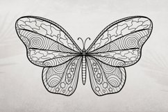 Butterfly Mandala SVG Glitter Butterfly Clipart Sublimation Product Image 2
